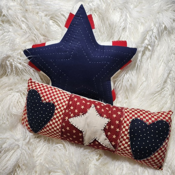 Set of 2 Patriotic Throw Decorative Pillows‎ - Picture 1 of 5
